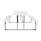 Flash Furniture White Wood Picnic Table & Benches RB-EBB-1470FD-WH-GG - alternate 5